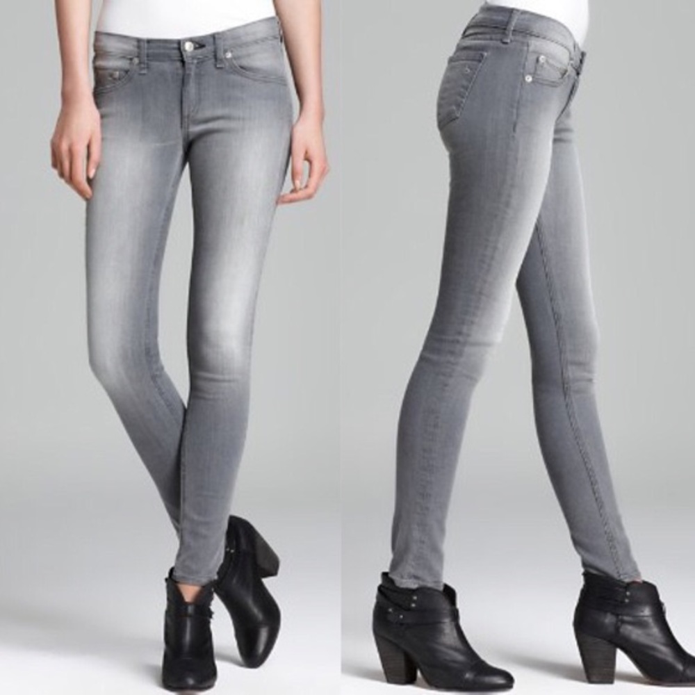 Rag & Bone Grey Buxton The Skinny Jeans size 28